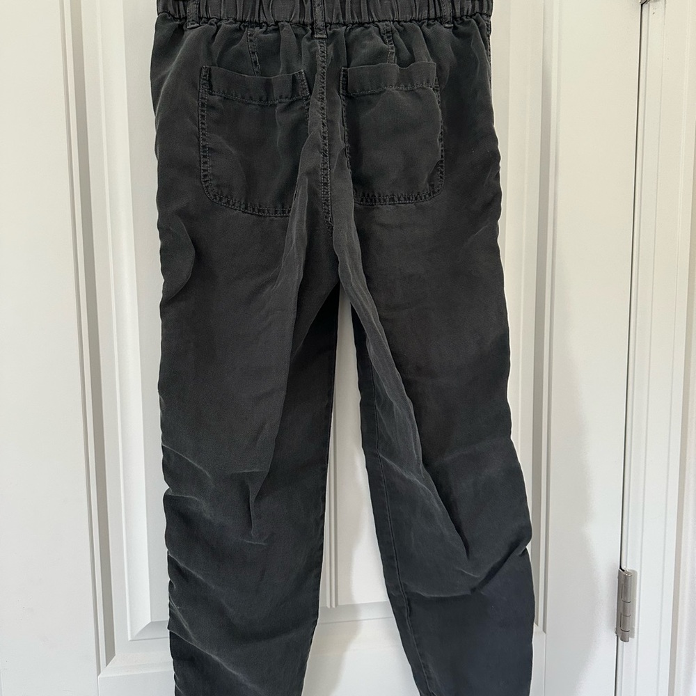 J. Crew Black Ankle Cropped Pants with Elastic Waistband